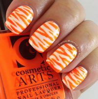 Fierce Makeup and Nails: 31 Day Challenge: Day 2- Orange Nails #31DC2013