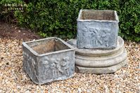 Early 1900s lead and composition planters