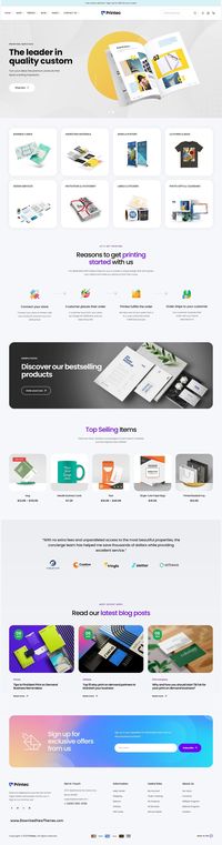 Printec - Printing Company WooCommerce WordPress Theme is a clean & modern design responsive premium WooCommerce WordPress theme for printing shops, printing services, print stores, graphic design studios, designers, T-shirt printing businesses, coffee mug printing, photocopying services, and any other print-related business or service company to creating eCommerce websites that showcase the capabilities & offerings of print service providers to download now & live preview click on image 👆