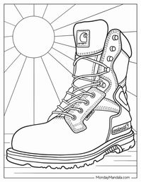 30 Shoe Coloring Pages (Free PDF Printables)