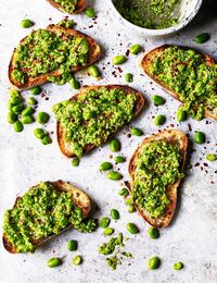 Broad Bean Toast  Not a fan of the classic beans on toast? Try our greener healthier version, broad beans on toast. This recipe is quick and easy to rustle up, ideal for when you're short of time