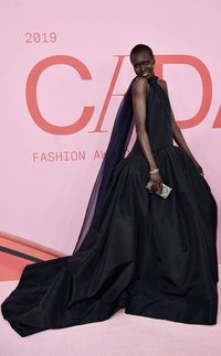 alek wek in rosie assoulin, 2019 cfda awards