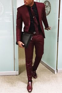 Upgrade your formal attire with our handsome burgundy slim fit Men's business suit. Made from high-quality polyester & polyester blend material, this suit is perfect for business and prom occasions. The burgundy color adds a touch of handsomeness, while the solid pattern provides a clean and classic look. Customizable in various sizes, our suits support customers to take their own measurements for the perfect fit. Elevate your style with this handsome suit that exudes confidence and sophisti