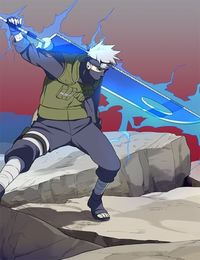 Kakashi looks so cool with the sword! » Naruto