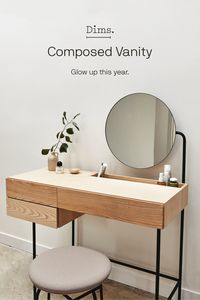 Our sold-out Composed Vanity is available for preorder! Pay over time with Affirm pricing.