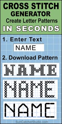 Cross Stitch Letter Generator (Alphabet Font Needlepoint Patterns)