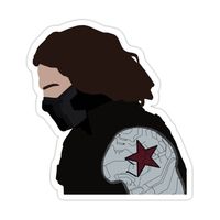 Decorate laptops, Hydro Flasks, cars and more with removable kiss-cut, vinyl decal stickers. Glossy, matte, and transparent options in various sizes. Super durable and water-resistant. Quick art of seb as the winter soldier :)