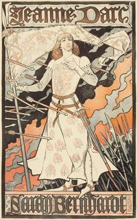 Eugène Samuel Grasset (1841–1917), Sarah Bernhardt en Jeanne d'Arc - 1889/94