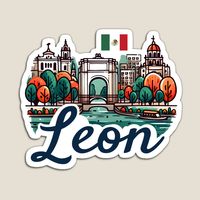 Get my art printed on awesome products. Support me at Redbubble #RBandME: https://www.redbubble.com/i/magnet/Leon-Mexico-by-WanderlustCoCo/163664192.TBCTK?asc=u