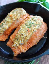 CRAB STUFFED SALMON – Maral in the Kitchen