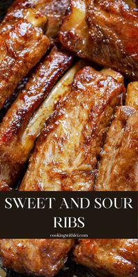 Sweet and Sour Ribs -succulent fall-off-the-bone goodness.🥰