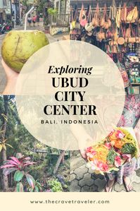 Day Trip to Ubud, Bali | The Crave Traveler | Only have a few hours in the Ubud City Center before you have to move on to your next destination or staying in Ubud and just looking for a starting point. Check out these things to do all within walking distance of the city center... no car/taxi/scooter required.