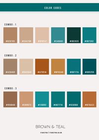 brown and teal, brown and teal colour palette, brown and teal color combo, brown and teal color scheme, fall color palette, fall color idea, autumn color combo, teal color combo