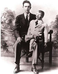 Don Knotts with his early ventriloquist act in West Virginia