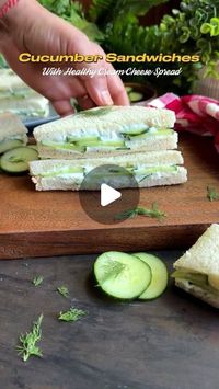 Food  Blast on Instagram: "Cucumber Sandwiches With Healthy Homemade Cream Cheese Spread

You must try this light, refreshing & delicious cucumber sandwich with creamy, healthy, protein rich, and flavorful homemade cream cheese spread🤤❤️

This quick 5 minute recipe is perfect for lunch on the go, tea time snack, breakfast, party starter, picnic, potluck and more😍

Quick, easy, and so tasty! 😋 

📌 Save & Share the recipe!

Ingredients:- 
For cream cheese spread:-
1/2 cup fresh paneer
1 tbsp fresh curd 
1 big or 2-3 small cloves garlic 
Salt as required 
1/4 tsp black pepper 
2 tsp spring onion, finely chopped 
2 tsp dill/Suva leaves and mix. 

For sandwiches:-
Bread of your choice 
Cucumber slices

Start by blending paneer, curd, and a garlic clove into a creamy paste. Add salt, black p