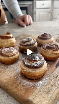 Arina Kysh on Instagram: "Almond croissant meets muffin ✨

This simple version of an almond croissant is easy to make and take less than half an hour! 

Makes 12 cruffins

2 sheets of puff pastry

Almond Filling:
80 g almond flour
1 egg
40 g soft butter
45 g sugar
1/2 tsp vanilla extract
1/4 tsp almond extract

Combine all of the almond filling ingredients together. 

Spread the filling onto both sheets of puff pastry. 

Cut into 6 strips from each sheet and then roll them up cinnamon roll style. 

Place into muffin tin and bake in a preheated oven at 400 for 20 mins or until golden. 

#almondcroissant #cruffin #almondcruffin #crossiant #cruffinrecipe #easycrossiants #crossiant"