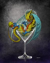 Martini Dragon Digital Art