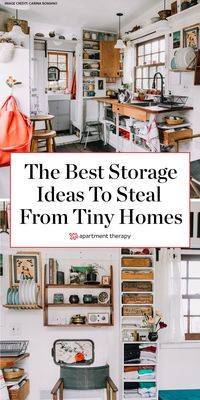 Are you wasting space and not realizing it? Here are the best storage ideas to steal from tiny home dwellers. #tinyhomes #smallspaces #storagehacks #storage #storageideas #organizingideas