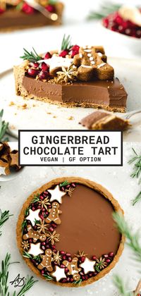 Vegan Chocolate Gingerbread Tart