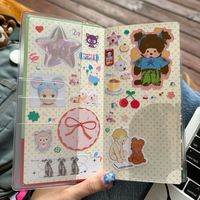 #hobonichi #hobonichitecho #hobonichiweeks #cute #decoration #sticker #stickers #monchhichi #sonnyangel #kewpie #sanrio #chococatsanrio #usahana