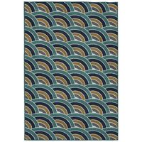 Longshore Tides Rison Black/Blue/Yellow Rug | Wayfair