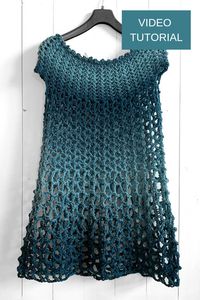 Free video tutorial on YouTube to crochet your own 'Poncho Dress' #crochet #pattern #free #video #youtube