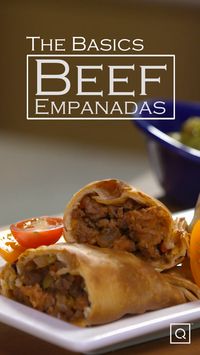 Easy empanada recipe! Learn how to make beef empanadas with this easy dinner recipe. Flavorful and hearty, this empanada recipe makes for a great weeknight dinner that your family will love! Beef empanadas are perfect to serve for dinner or as appetizers at your next party. Using this recipe, you can make empanadas in a deep fryer, air fryer or baked in the oven! #empanadas #beefempanadas #bakedempanadas #cheeseempanadas #chickenempanadas #spanishempanadas #homemadeempanadas #dinnerrecipe