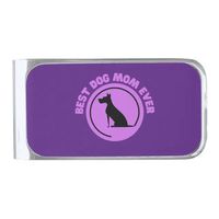 Best Dog Mom Ever, Puppy Silver Finish Money Clip | Zazzle