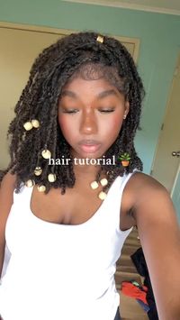 TikTok 🎥: rehil14 | Super cute protective style, mini twists with added hair | twists protective style | hairstyles for black women | twists with hair extensions | summer protective styles | winter protective styles | black hair care | black girl hairstyles | short hairstyles black women | simple hairstyles for black girls | hair inspo | hair tutorial | mini twist tutorial