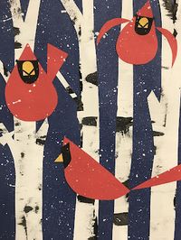 Elements of the Art Room: 1st grade Charley Harper inspired Cardinals