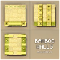 BAMBOO WALLS 🎋| Here’s three bamboo themed walls! I love those new blocks! Hope you like these ideas!! What do you think about them?… | Instagram