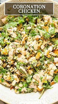 Coronation Chicken Salad is a British classic! A scrumptious combination of cold cooked chicken, dried apricots, toasted almonds and spring onions in a curry flavoured creamy dressing. Here is my version that will surely please everyone who is into delicious food!