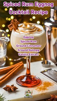 I'm excited to share a cozy drink that’s perfect for the holiday season! This spiced rum eggnog cocktail combines rich flavors with a hint of spice. It’s simple to make and will be a hit at any gathering. 🎉 Let’s dive into what you'll need to whip up this festive treat. 🍸