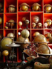 Some of George Glazer's antique globe collection | New York Social Diary