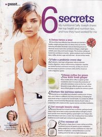 This article was in New Zealand women's health magazine a few years back and I still remember and carry out these tips