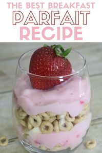 A simple recipe for the best breakfast parfait made with Cheerios and yogurt! An easy DIY recipe tutorial idea to get your day started off right. #thecraftyblogstalker #parfait #breakfastparfait #breakfast #breakfastrecipes #ad