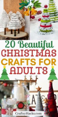 You can transform your home into a cozy winter wonderland with these creative christmas crafts for adults. These festive home DIY's are perfect to help you decorate your home for christmas on a lower budget. #Holiday #Crafts