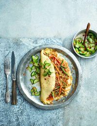 Give your basic omelette a lift with this quick and easy idea packed with crunchy spring onions, shredded carrot and fiery ginger