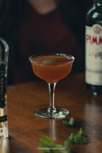 St Germain adds a nice sweet floral note to the War of the Roses cocktail. the flavor is rounded out with Pimm's liqueur, lime and gin to create a refreshing cocktail that's easy to make at home. #Drinks #Simple #StGermain