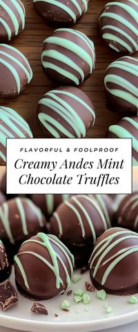 Indulge in these Creamy Andes Mint Chocolate Truffles for a bite-sized delight! Perfect for holiday gatherings or a minty sweet surprise for your friends—everyone will be asking for seconds!