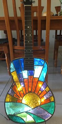 Stained glass & Glass works | A pic of my stained glass guitars | Facebook