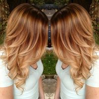 Image result for light brown to auburn ombre