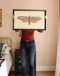 Moth Prints for Greta's Room

spindle bed, nightstand, CLJ x Loloi Dinah Pillow, table lamp