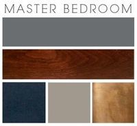 I sort of stumbled upon this color scheme and I really like it - it's unexpected. The walls will be gunmetal gray and there will be spa green as the secondary color (in fabric).