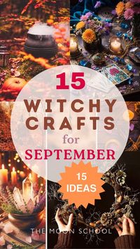 15 Simple Witchy crafts for autumn, including witchy crafts to sell and DIY witchy crafts ideas for children. DIY projects for wiccans. Pagan seasonal celebration ideas: Wiccan art, witchy decor ideas, spells, ritual craft ideas, witchcraft at home. Witch gifs for your favourite divine feminine woman, earth based rituals and seasonal crafts. Fall aesthetic, fall season ideas