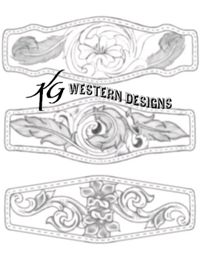 Pattern for leather tooling bracelets