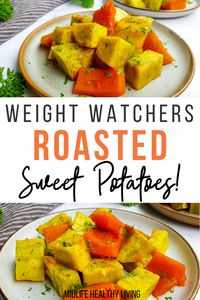 This recipe for Weight Watchers roasted sweet potatoes is sweet, savory, and perfect for pairing with your favorite dinner staples! Try out these easy roasted sweet potatoes today.