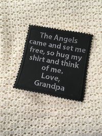 MEMORY PATCH-Memory Pillow Shirt Patch, The Angels Came And Set, Iron or Sew On, Customized Patch, P