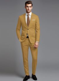 Embrace your inner confidence and command attention in our breathtaking Mustard Suit. This meticulously crafted masterpiece is a blend of luxurious wool and poly, ensuring a graceful drape that accentuates your every gesture. Drenched in a vibrant mustard hue, this suit boasts a solid design that's not only visually appealing but also leaves an indelible mark on everyone fortunate enough to see you adorned in it. Whether you're conquering the corporate world or making a bold statement at social