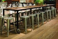 These indoor / outdoor stools are really popular, we see them everywhere! #cafedesign #cafe #barfurniture